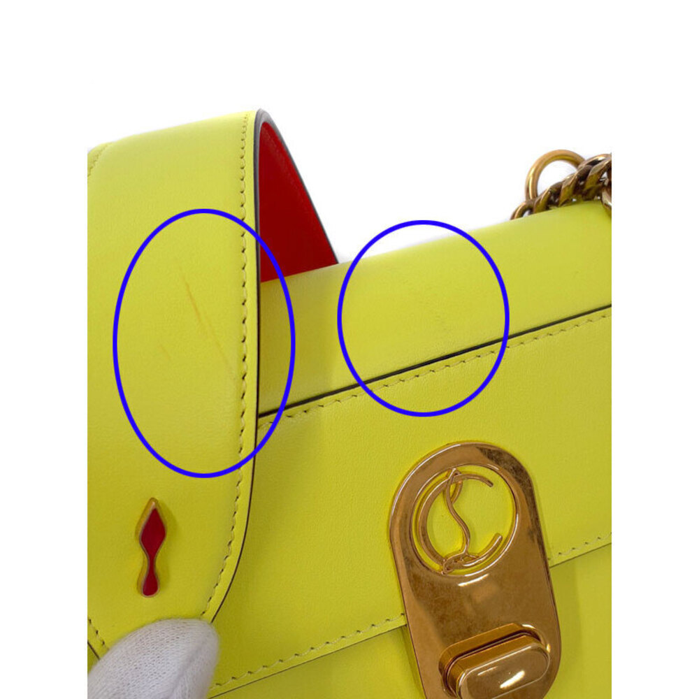 Christian Louboutin Elisa Calf Paris bag neon yellow - Picture 4 of 9